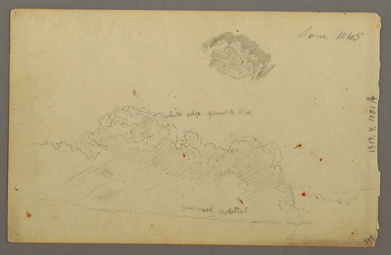 绘图，希尔山脉，1844 年 作者 弗雷德里克·埃德温·丘奇