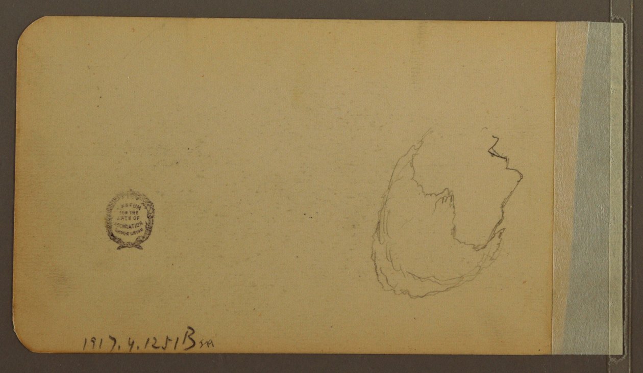 素描，希尔斯；背面：头像，1889 年 作者 弗雷德里克·埃德温·丘奇