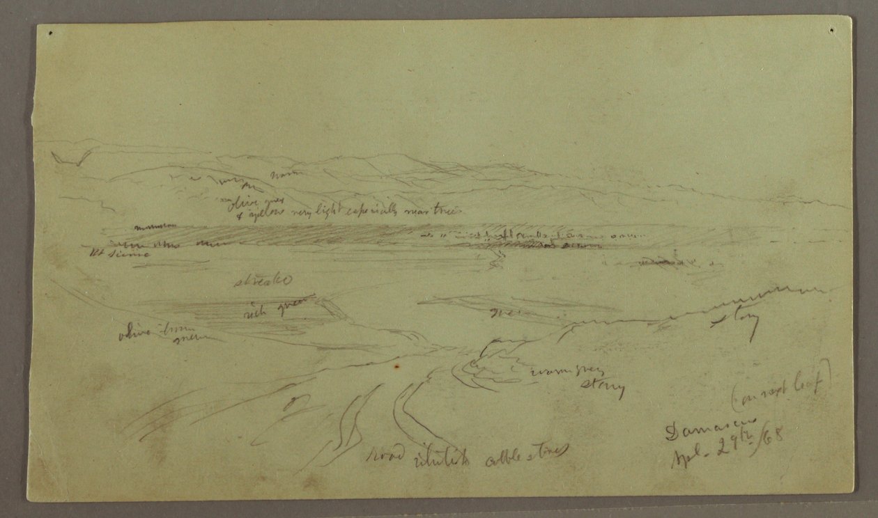 绘画，《丘陵与平原》，1868 年 4 月 29 日 作者 弗雷德里克·埃德温·丘奇