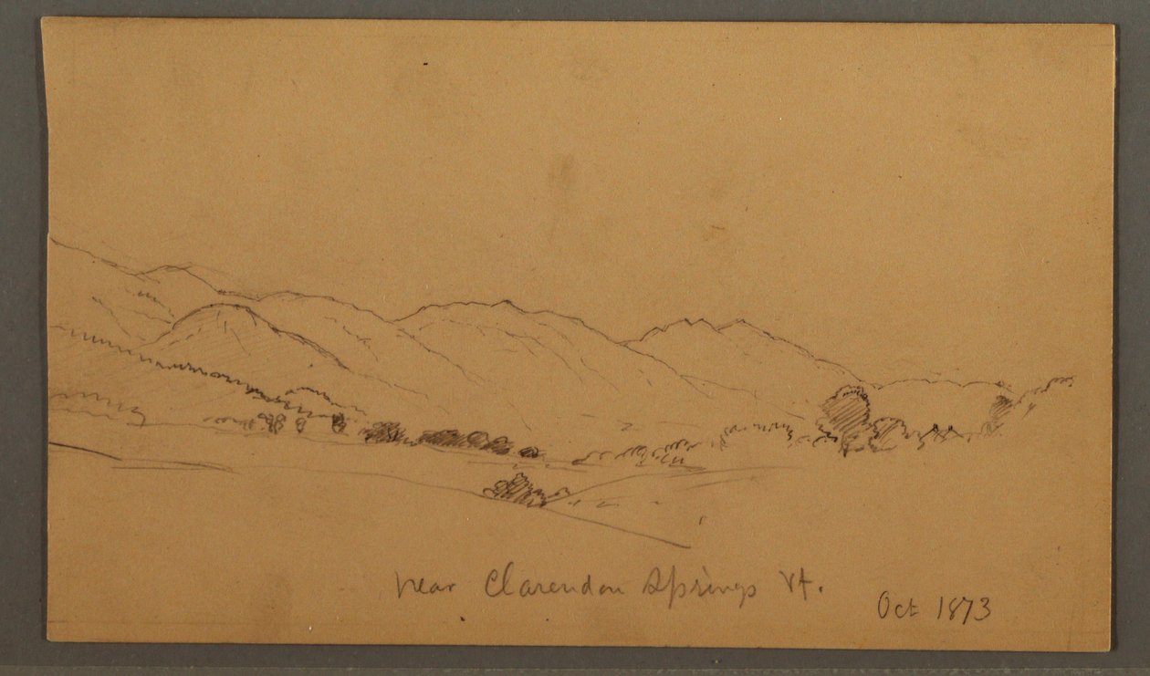 绘画，山丘和山谷，1873 年 10 月 作者 弗雷德里克·埃德温·丘奇