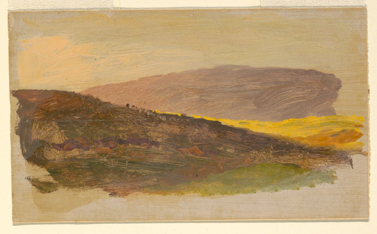 绘画，山坡，1870-80 年 作者 弗雷德里克·埃德温·丘奇