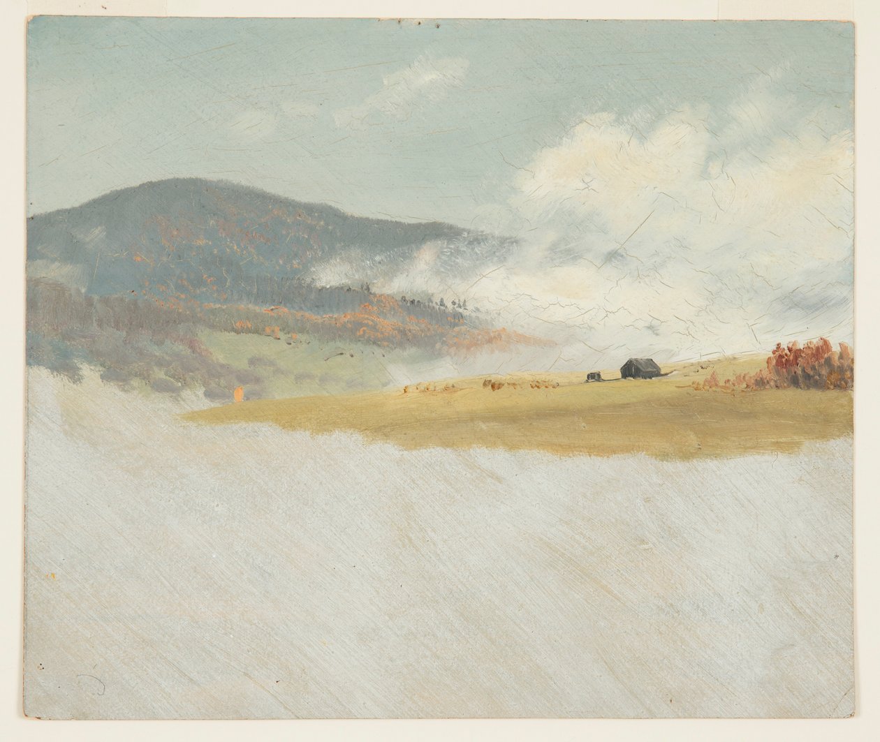 素描，丘陵风景，1865-75 年 作者 弗雷德里克·埃德温·丘奇