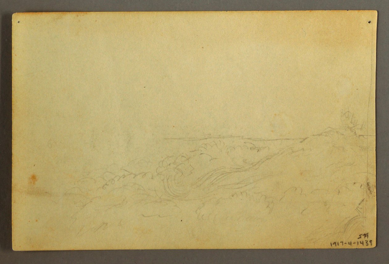 绘画，溪边林中小屋，1845 年 4 月 作者 弗雷德里克·埃德温·丘奇