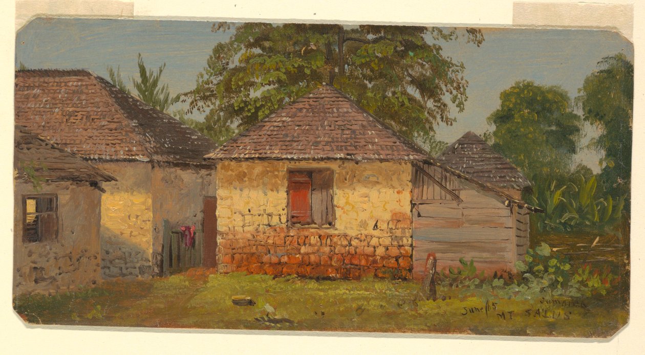 绘图，房屋，"萨卢斯山"，1865 年 6 月 作者 弗雷德里克·埃德温·丘奇
