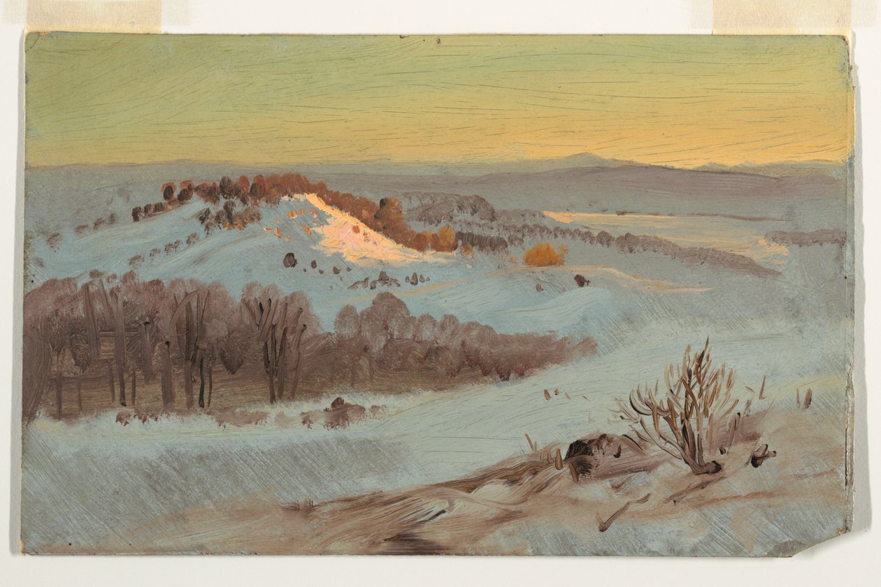 绘画，纽约哈德逊河谷，冬季，1869-70 年 作者 弗雷德里克·埃德温·丘奇