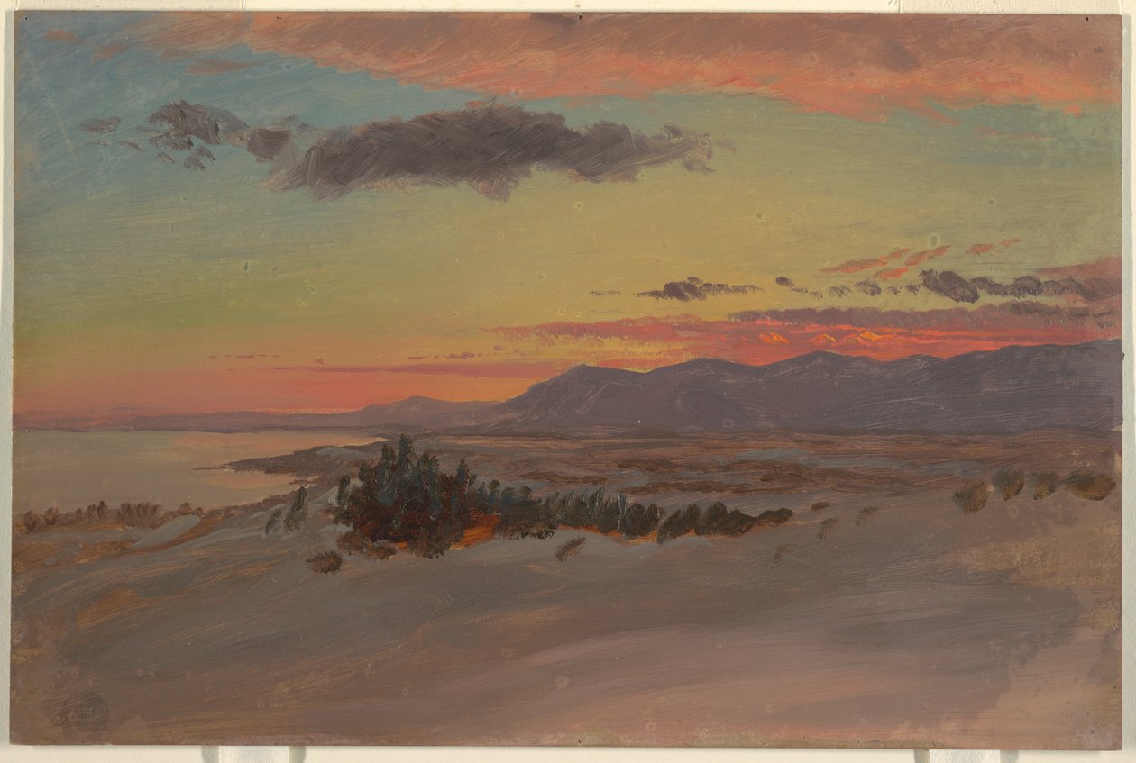 绘画，冬天的哈德逊山谷，从奥拉那向西南眺望，1870–80年 作者 弗雷德里克·埃德温·丘奇