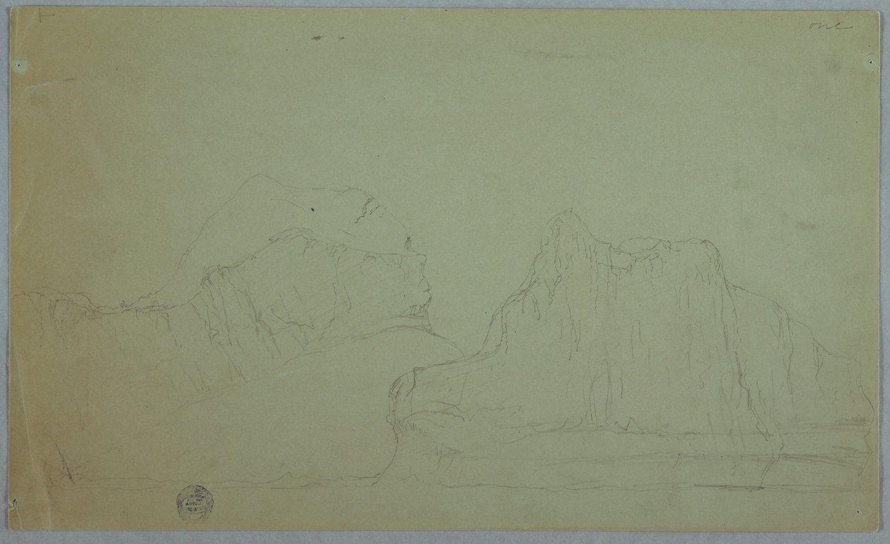 绘画，双峰冰山，1859 年 6 月或 7 月 作者 弗雷德里克·埃德温·丘奇