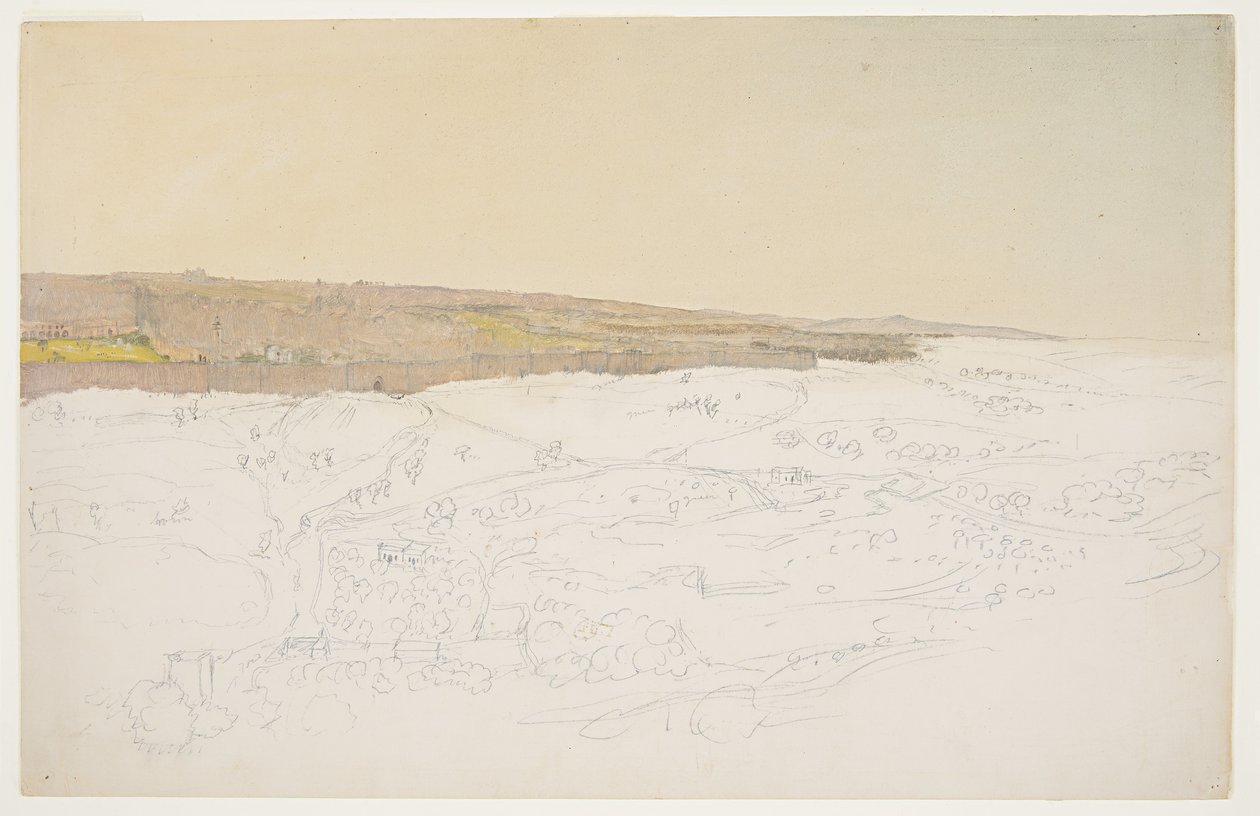 绘图，耶路撒冷，全景，1868 年 4 月（？ 作者 弗雷德里克·埃德温·丘奇