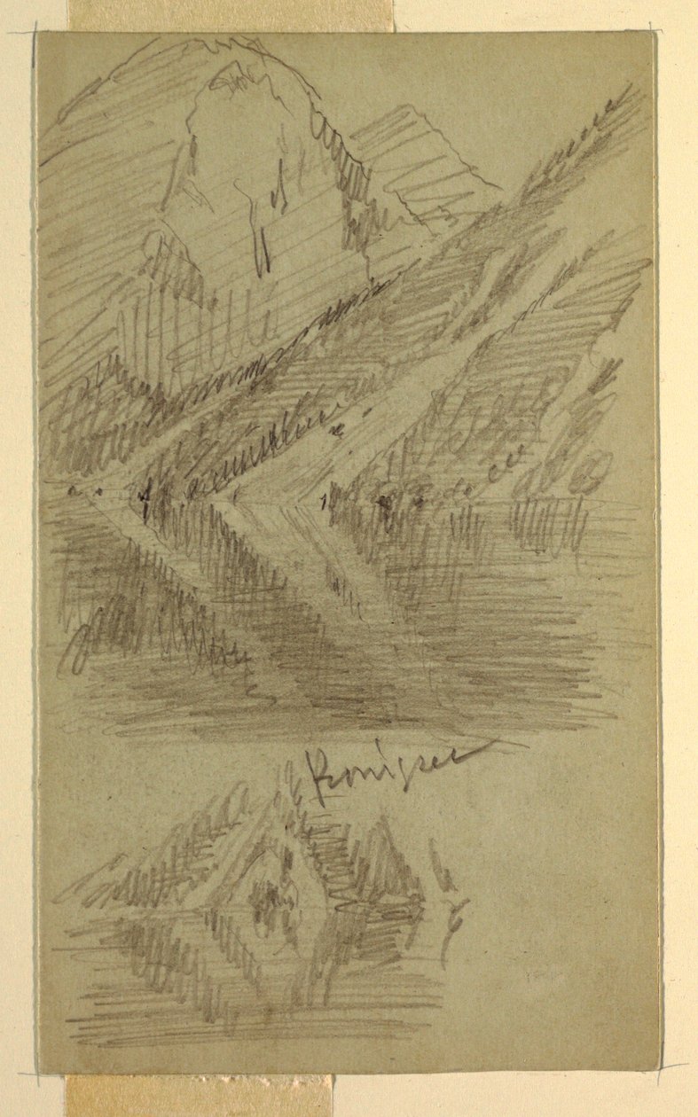 绘画，巴伐利亚贝希特斯加登柯尼斯湖，1868 年 6 月或 7 月 作者 弗雷德里克·埃德温·丘奇