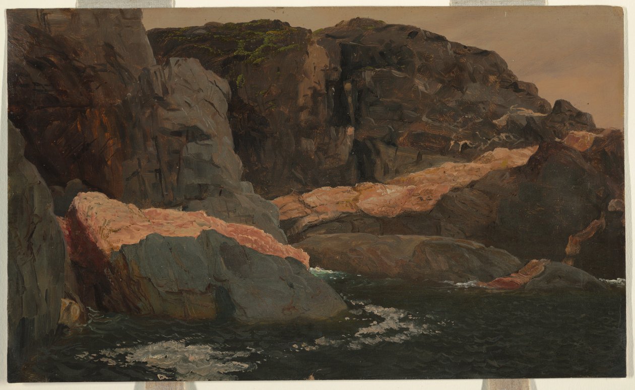 绘图，Laborador，大岛，战斗港，1859 年 作者 弗雷德里克·埃德温·丘奇