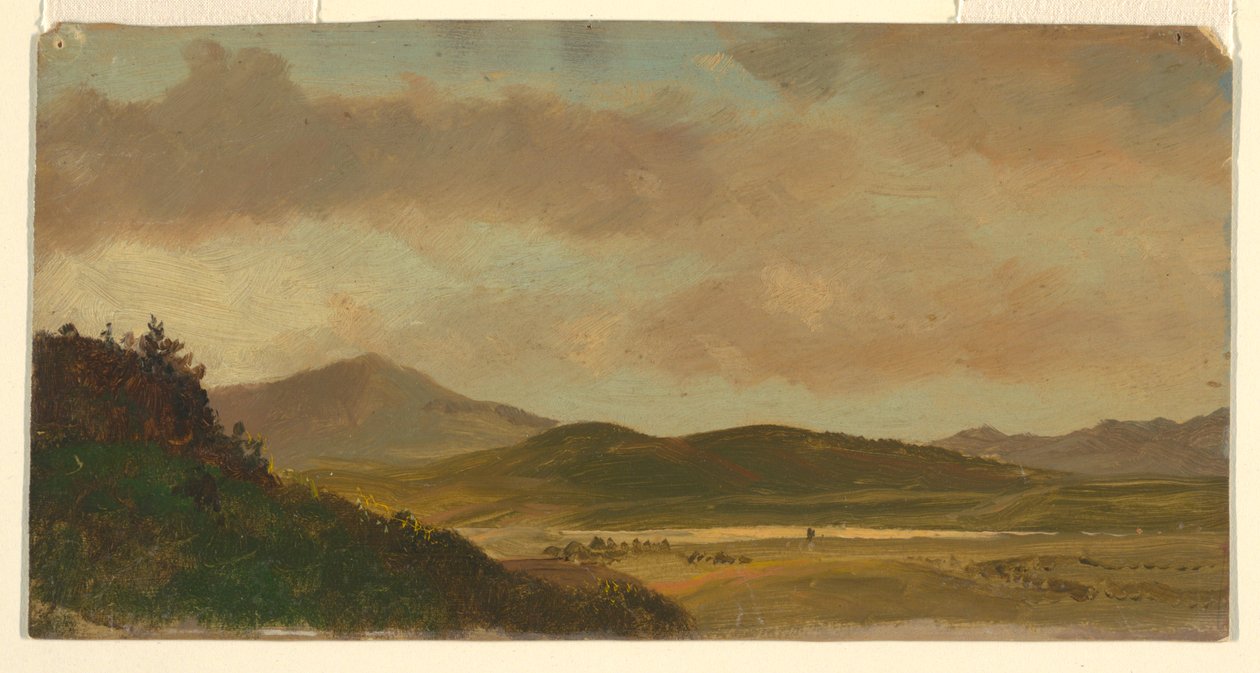 素描，风景，1865 年 作者 弗雷德里克·埃德温·丘奇
