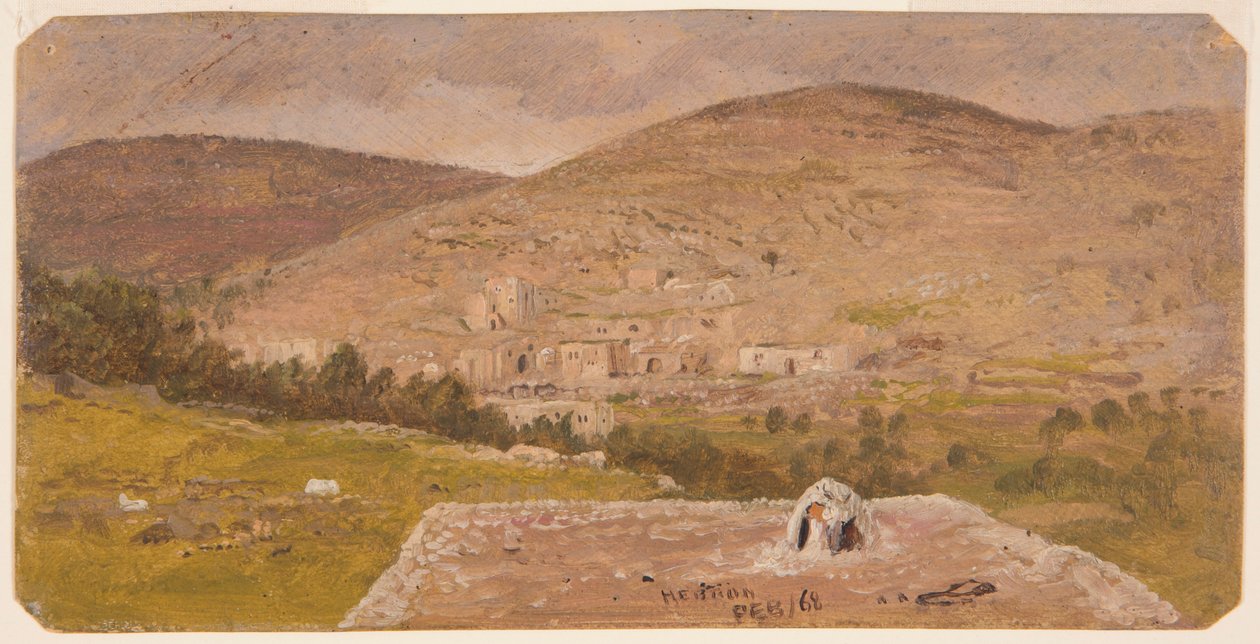 素描，风景，1865 年 作者 弗雷德里克·埃德温·丘奇