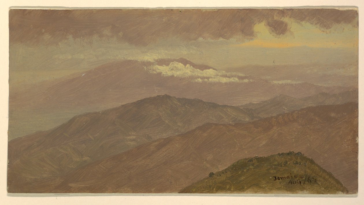 素描，风景，1865 年 8 月 作者 弗雷德里克·埃德温·丘奇