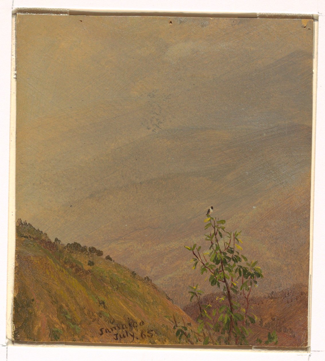 素描，风景，1865 年 7 月 作者 弗雷德里克·埃德温·丘奇