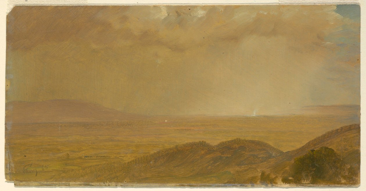 素描，风景，1865 年 5 月 作者 弗雷德里克·埃德温·丘奇