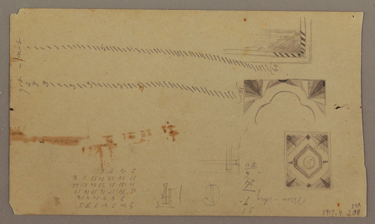 素描，西印度群岛牙买加加勒韦山农场风景图，1865 年 8 月 作者 弗雷德里克·埃德温·丘奇