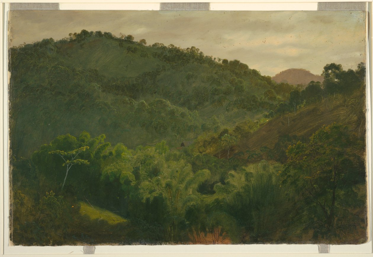 素描，西印度群岛牙买加的风景，1865 年 作者 弗雷德里克·埃德温·丘奇