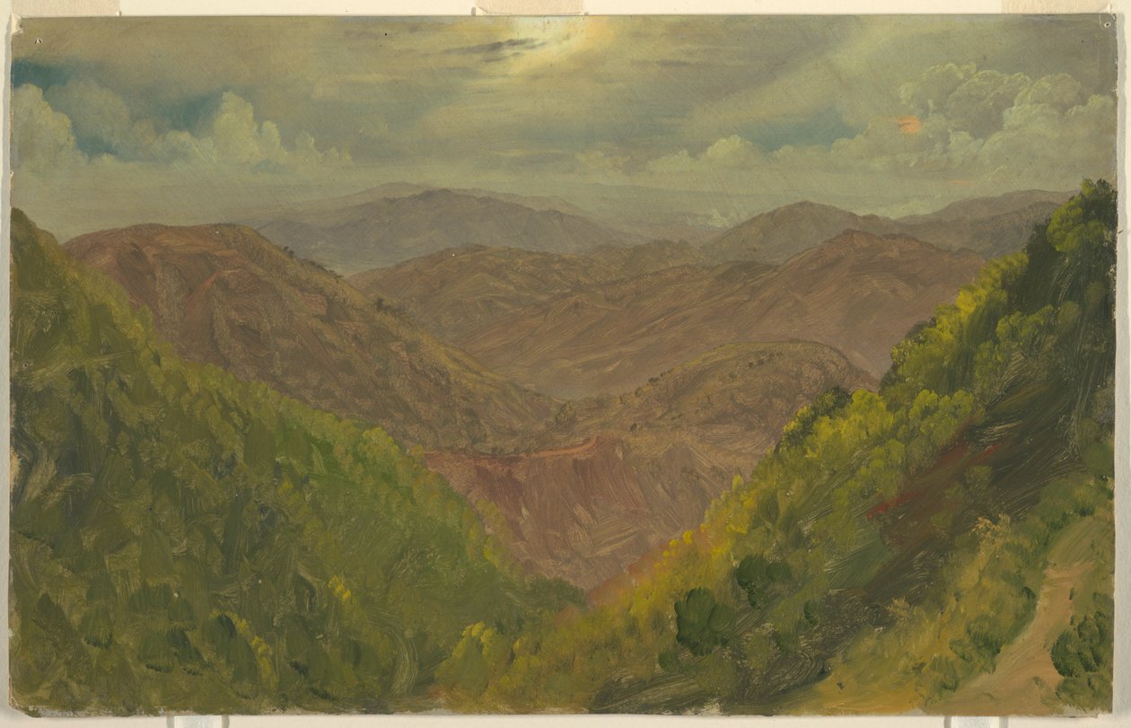 素描，西印度群岛牙买加的风景，1865 年 5 月至 8 月 作者 弗雷德里克·埃德温·丘奇