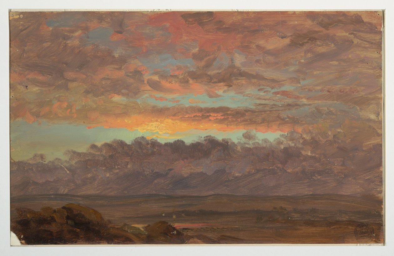 素描，纵观哈德逊河谷，纽约，约 1867 年 作者 弗雷德里克·埃德温·丘奇