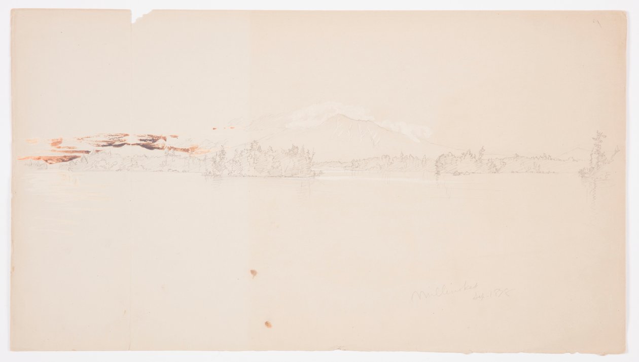 绘图，米林诺克湖，卡塔丁山景观，1878 年 9 月 作者 弗雷德里克·埃德温·丘奇
