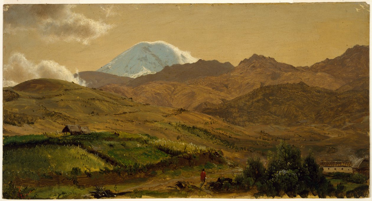 绘画，厄瓜多尔钦博拉索山，1857 年 作者 弗雷德里克·埃德温·丘奇