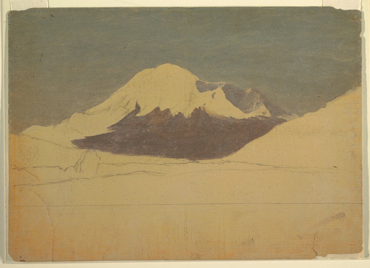 绘画，厄瓜多尔钦博拉索山，1857 年 7 月 作者 弗雷德里克·埃德温·丘奇