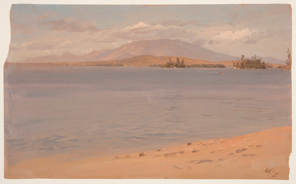 绘画，从米林诺克湖看卡塔丁山，1878 年 作者 弗雷德里克·埃德温·丘奇