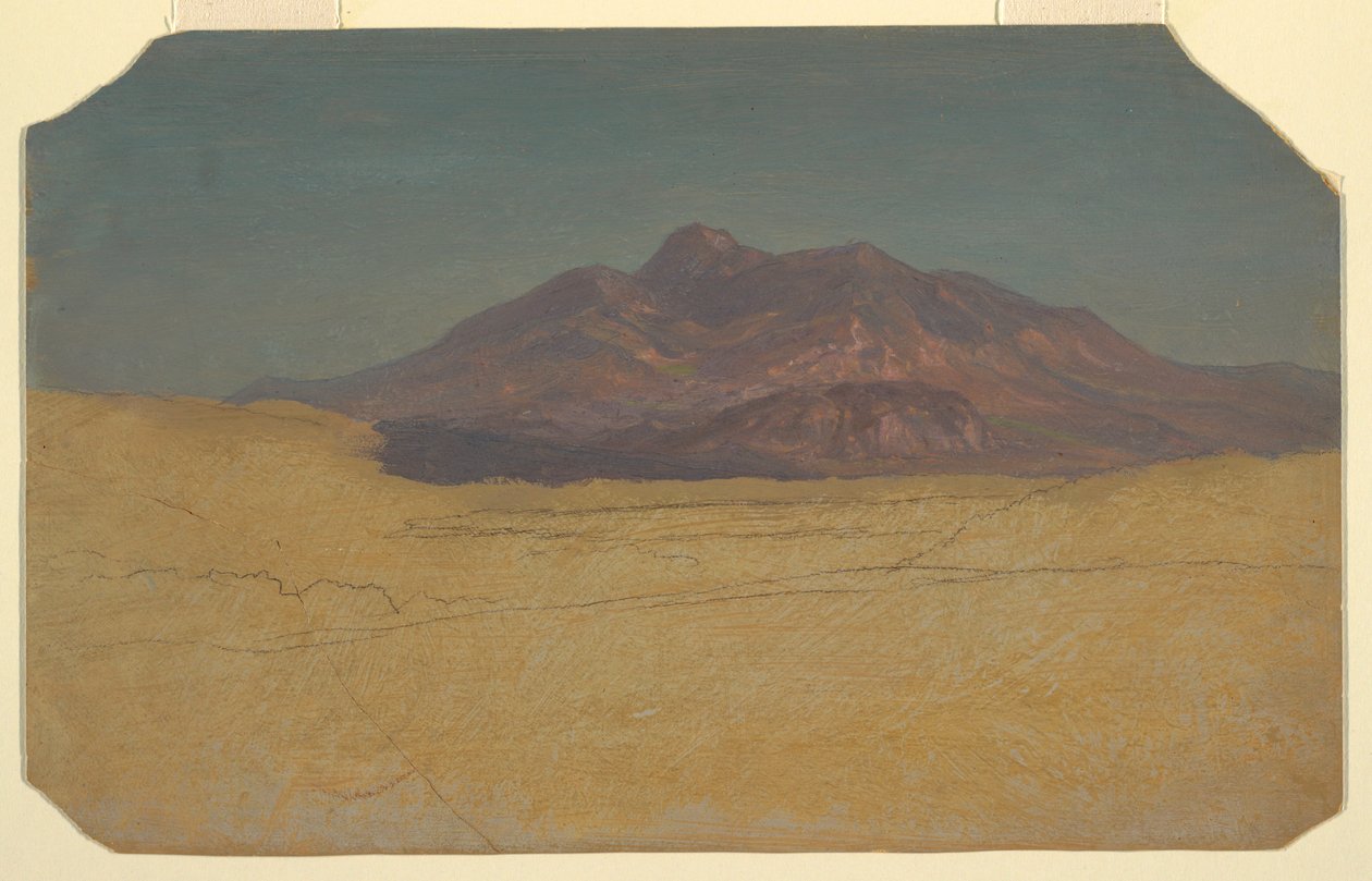素描，山景，1868 年 作者 弗雷德里克·埃德温·丘奇