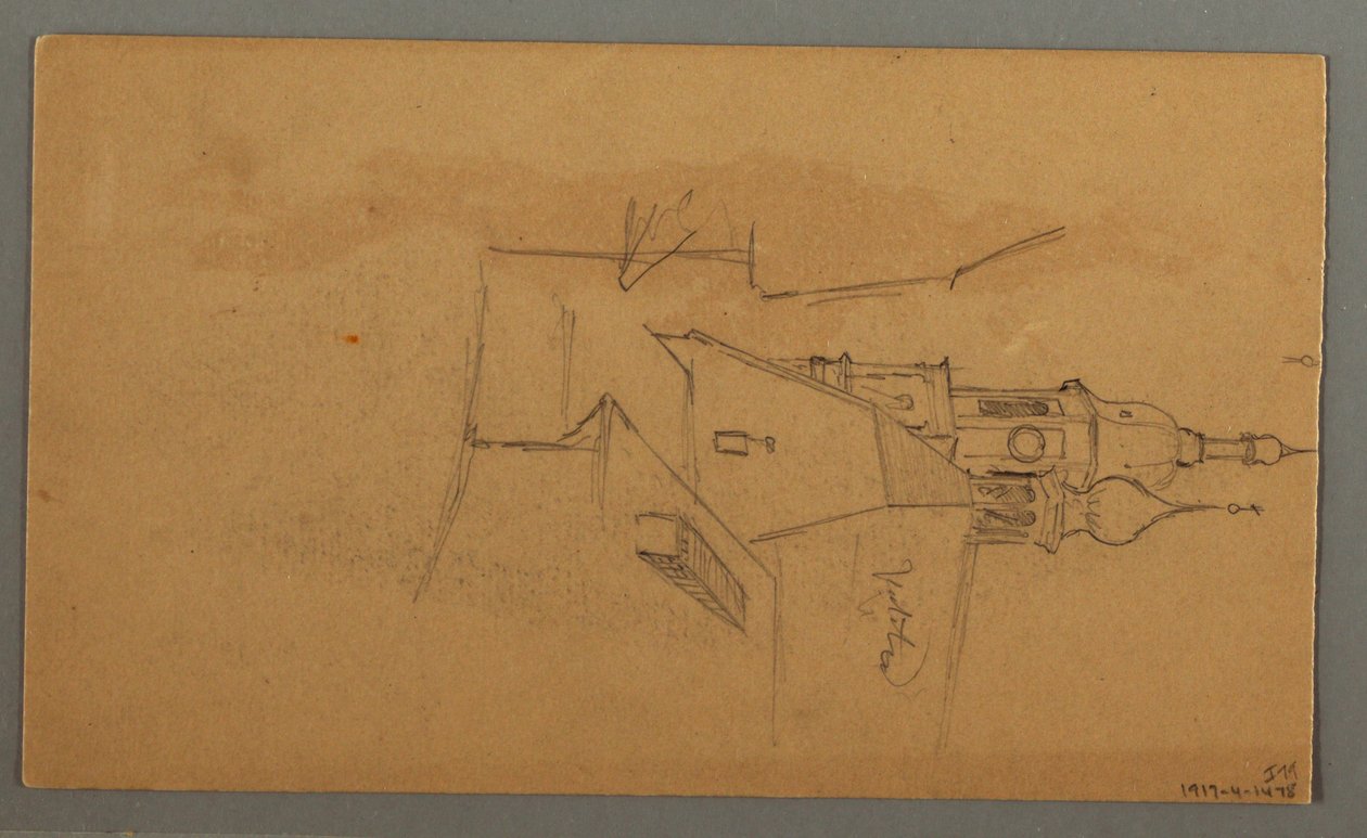 素描，山峰，水池边的植被，1868 年 作者 弗雷德里克·埃德温·丘奇