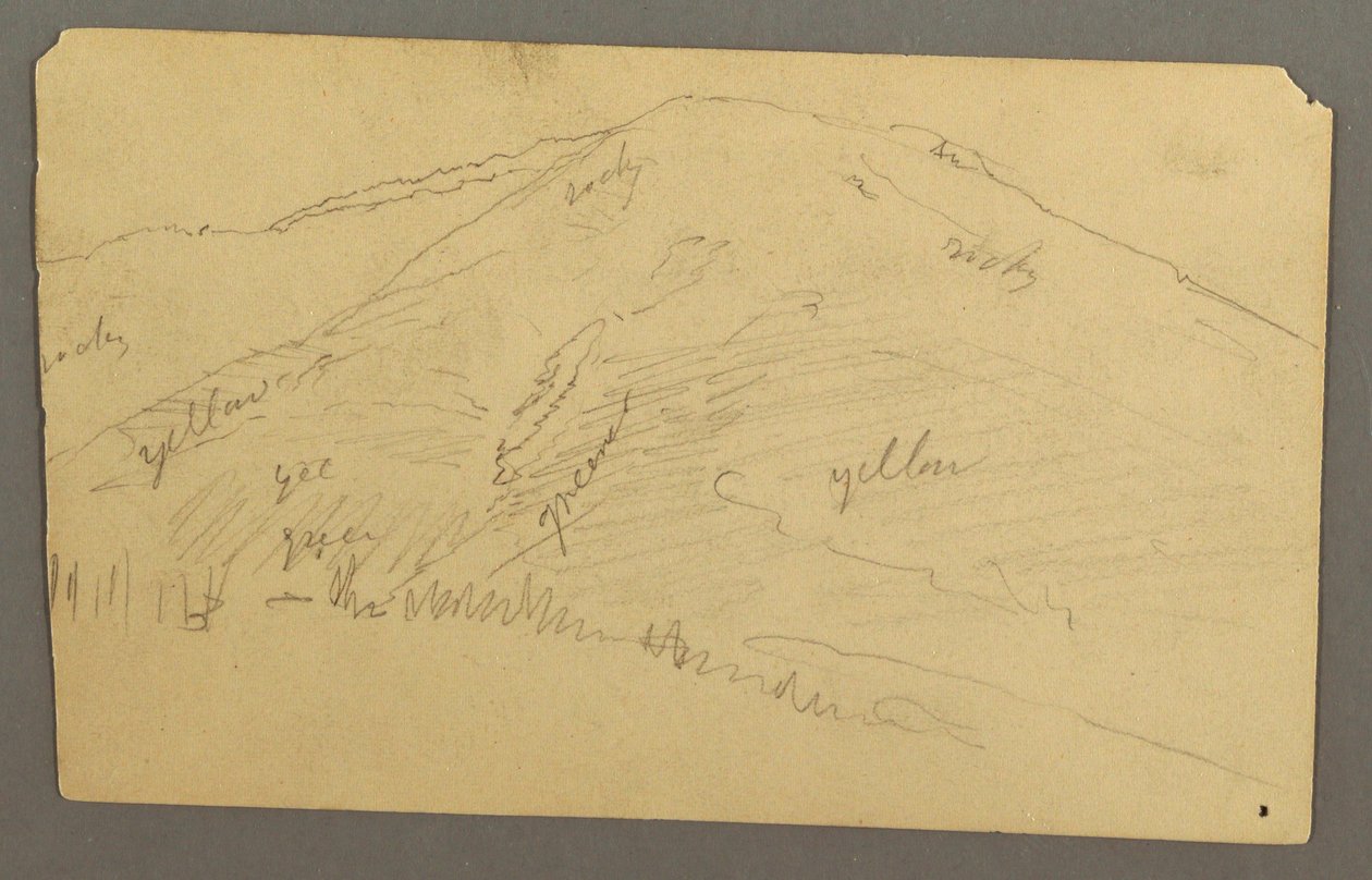 绘画，山顶，1877 年 作者 弗雷德里克·埃德温·丘奇