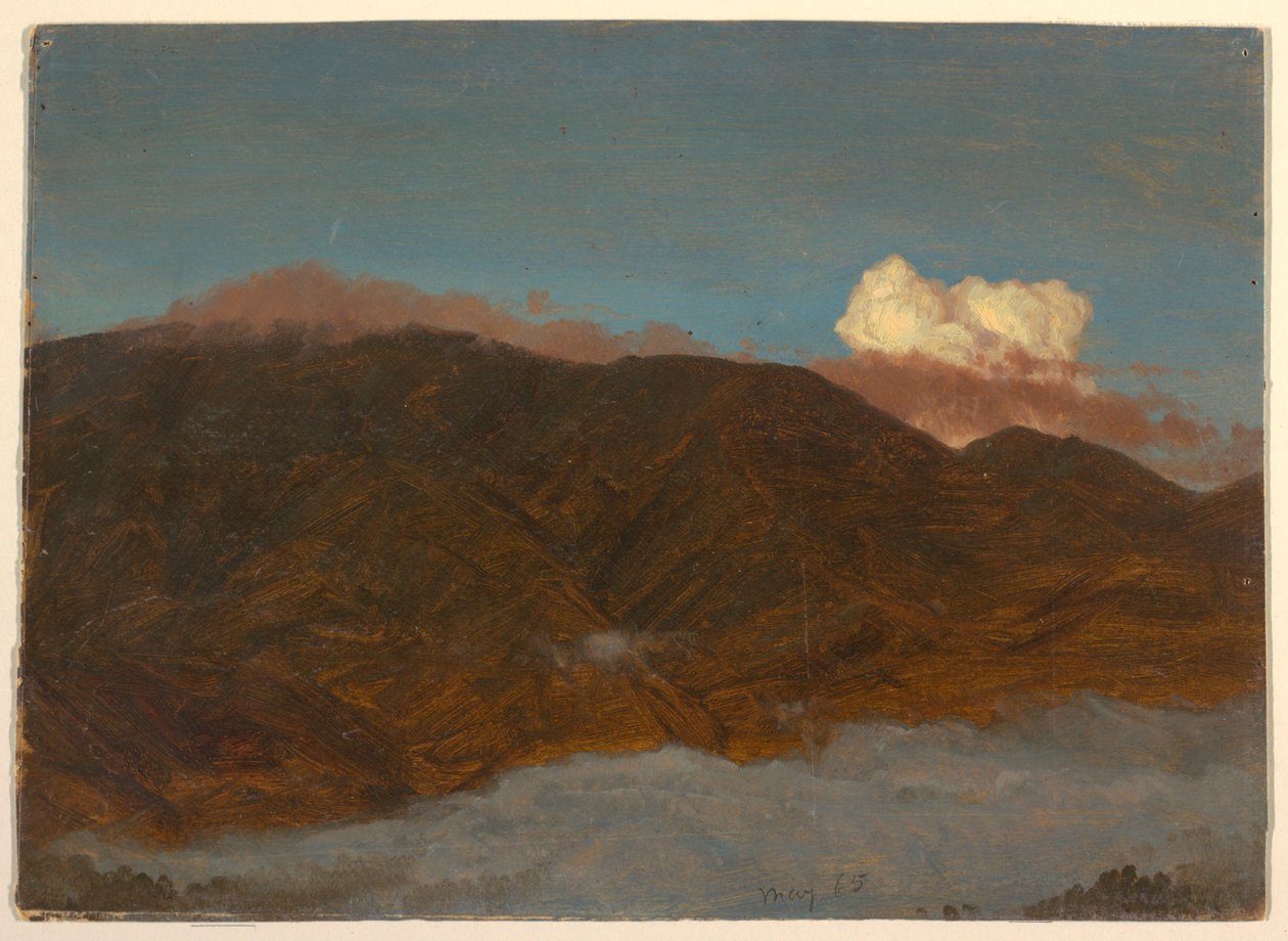 素描，山区风景，1865 年 5 月 作者 弗雷德里克·埃德温·丘奇