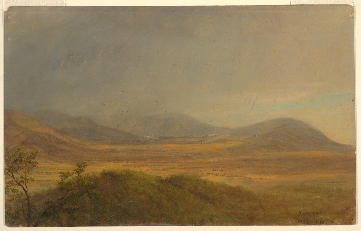 素描，山区风景，1865 年 5 月 作者 弗雷德里克·埃德温·丘奇