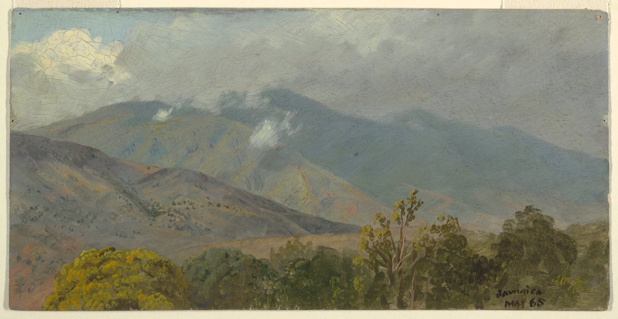 素描，山区风景，1865 年 5 月 作者 弗雷德里克·埃德温·丘奇