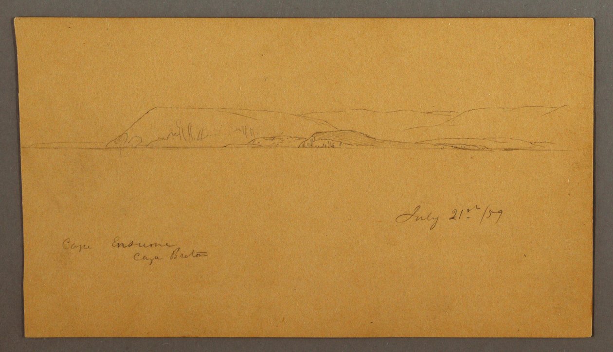 绘图，山区海岸，1859 年 7 月 21 日 作者 弗雷德里克·埃德温·丘奇