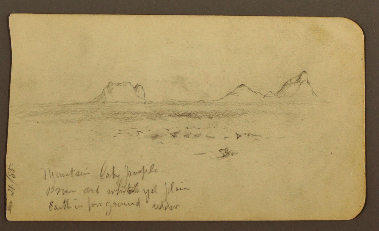 素描，山脉；扉页：山麓与amp；山脉，1885 年 12 月 21 日 作者 弗雷德里克·埃德温·丘奇