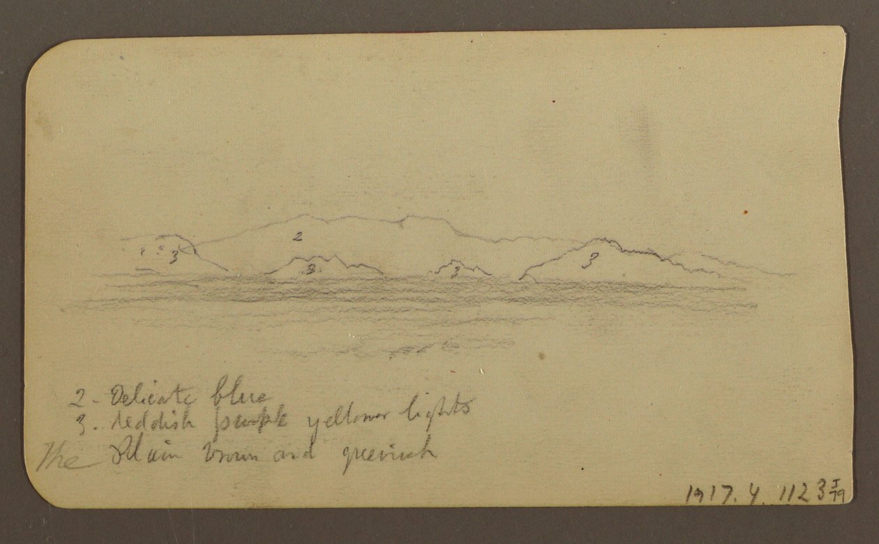 素描，山脉；扉页：山麓与amp；山脉，1885 年 12 月 21 日 作者 弗雷德里克·埃德温·丘奇