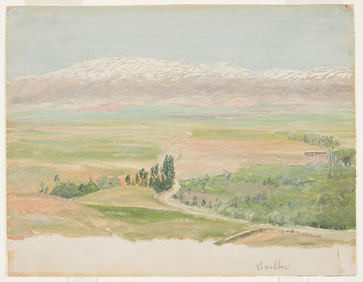 绘画，巴勒贝克附近的山脉，1868 年 5 月 作者 弗雷德里克·埃德温·丘奇