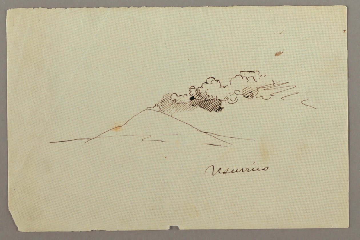 绘画，维苏威火山与烟雾，可能创作于 1868-69 年 作者 弗雷德里克·埃德温·丘奇