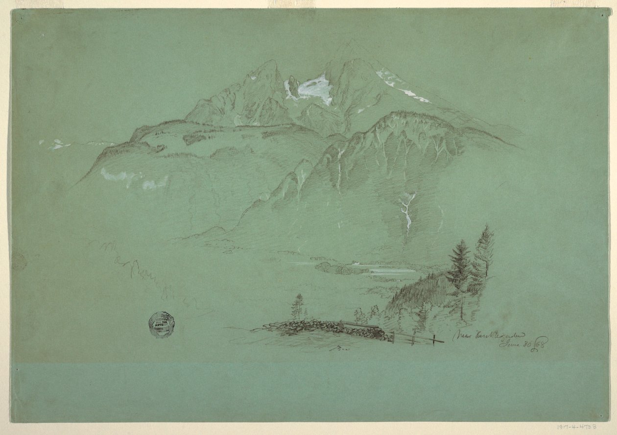 绘画，1868 年 6 月 30 日，巴伐利亚贝希特斯加登附近 作者 弗雷德里克·埃德温·丘奇