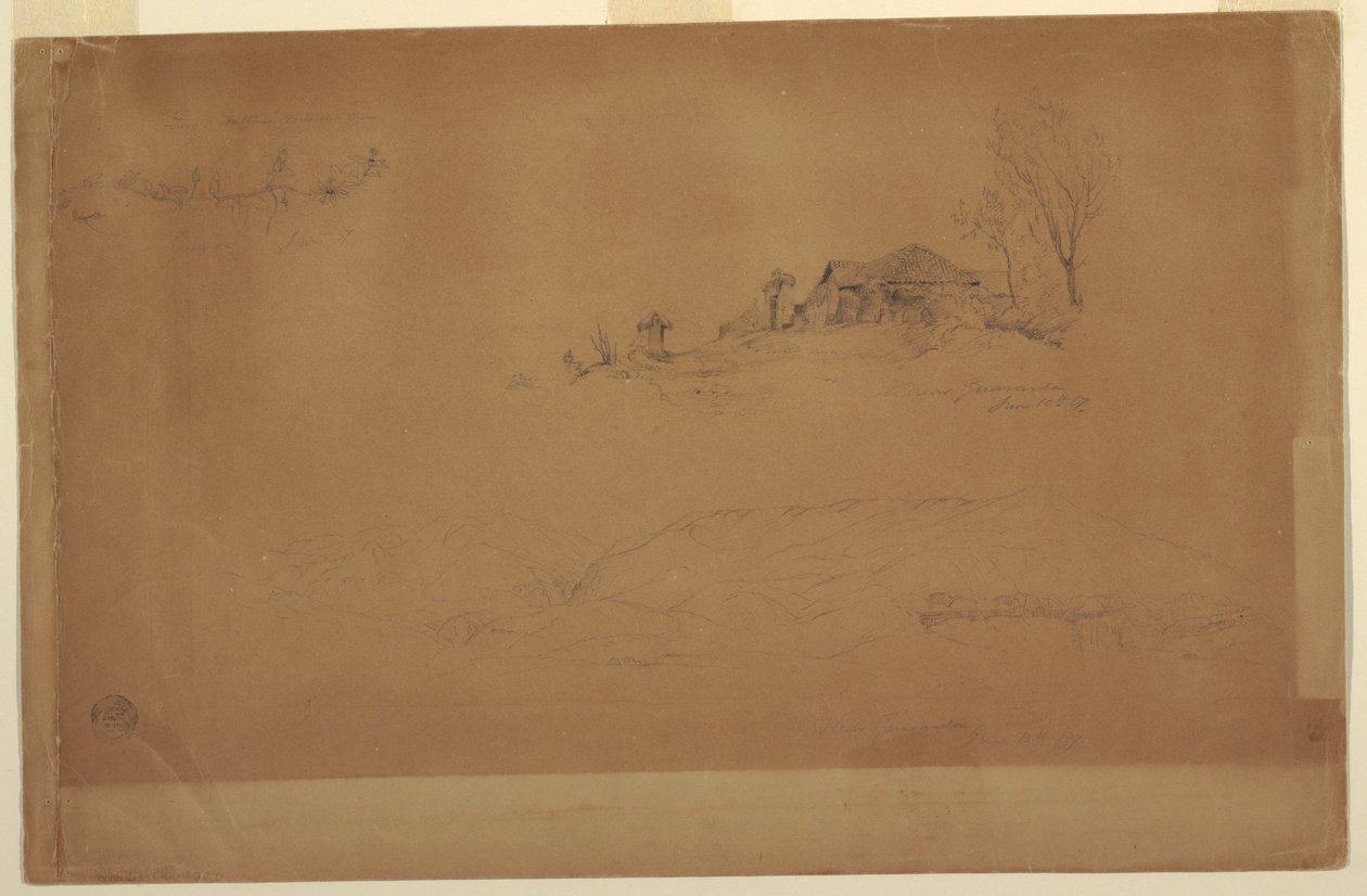绘画，1857 年 6 月 10 日，厄瓜多尔瓜兰达附近 作者 弗雷德里克·埃德温·丘奇