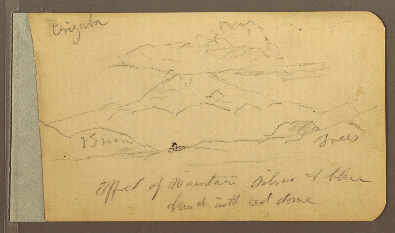 素描，奥里萨巴；背面：天空，1889 年 作者 弗雷德里克·埃德温·丘奇