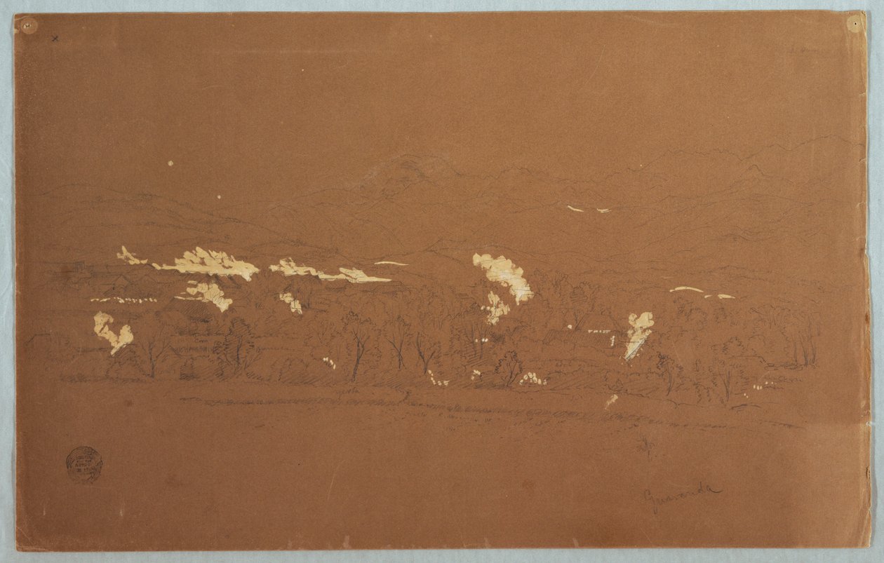 素描，厄瓜多尔瓜兰达局部景观，1857 年 6 月 3 日 作者 弗雷德里克·埃德温·丘奇