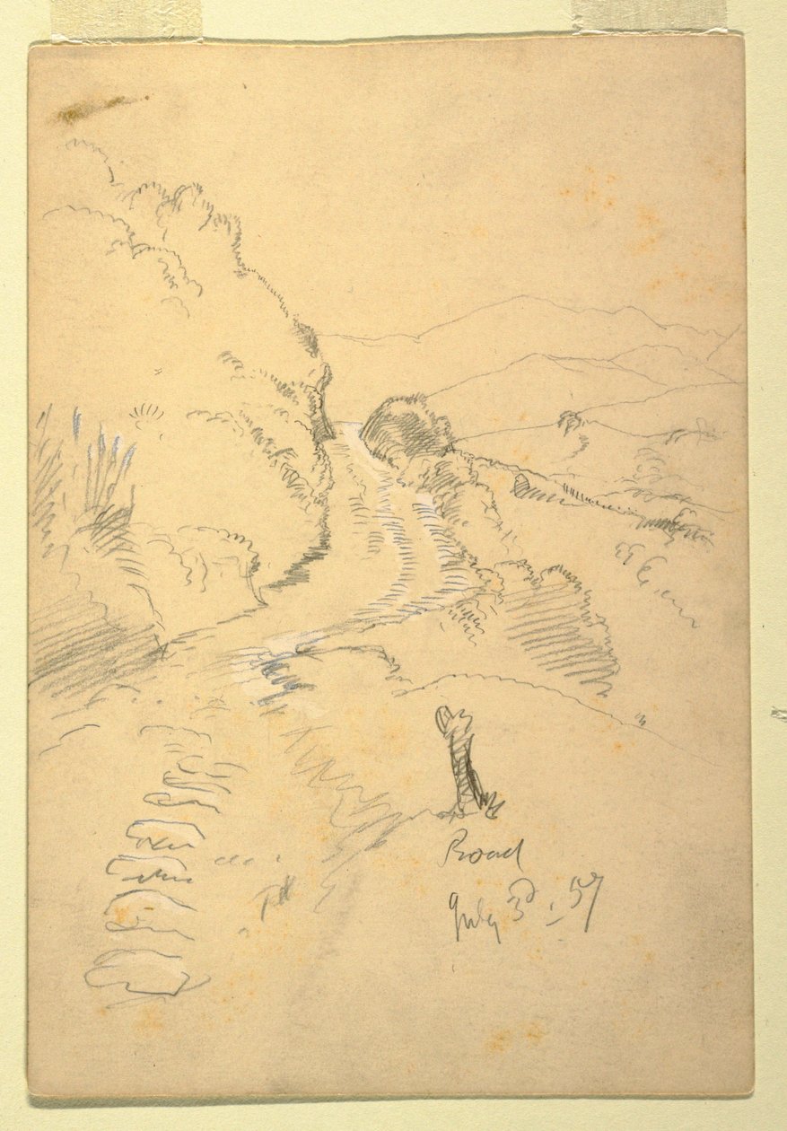 绘画，厄瓜多尔的道路，1857 年 7 月 3 日 作者 弗雷德里克·埃德温·丘奇