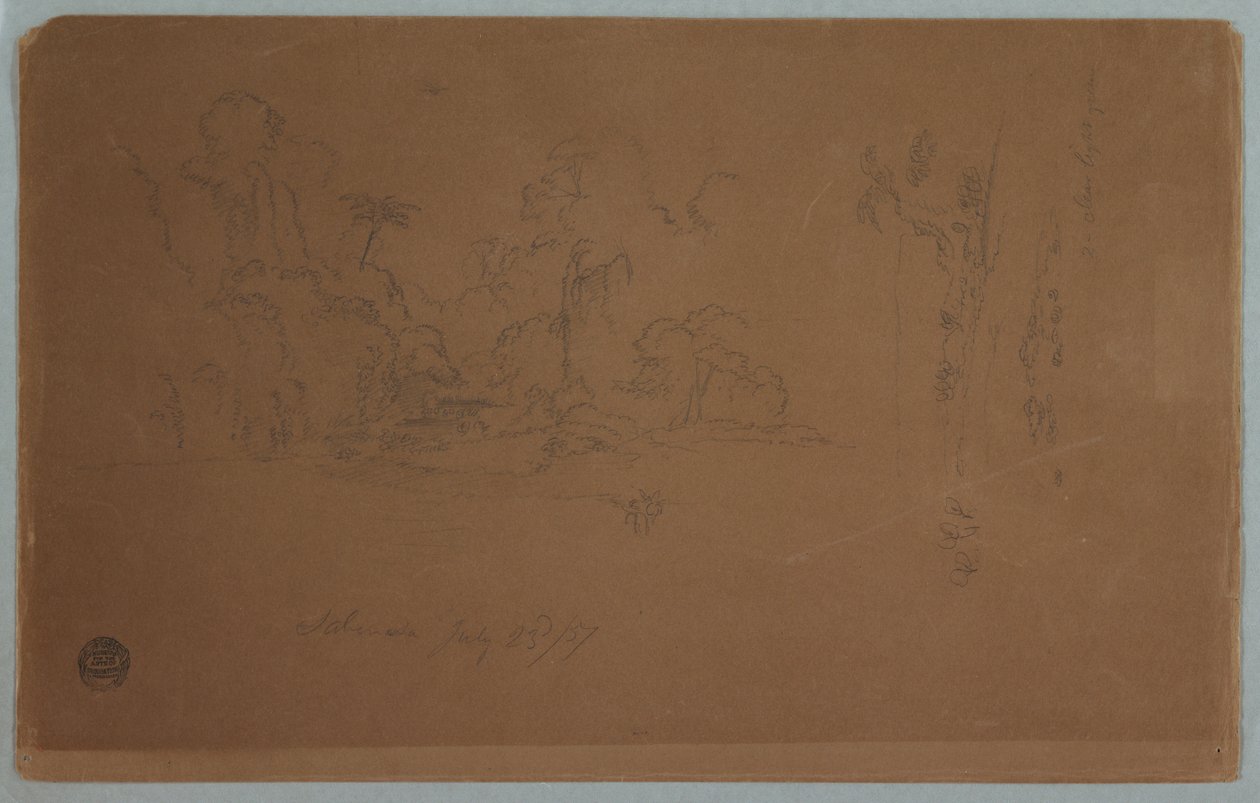 绘画，厄瓜多尔，萨贝里塔，1857 年 7 月 23 日 作者 弗雷德里克·埃德温·丘奇