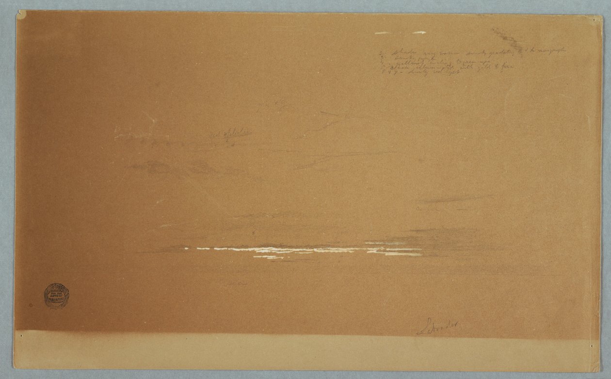 素描，海景，拉布拉多海岸，1859 年 6 月或 7 月 作者 弗雷德里克·埃德温·丘奇