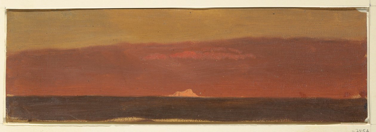 素描，《有冰山的海景》，1859 年 作者 弗雷德里克·埃德温·丘奇
