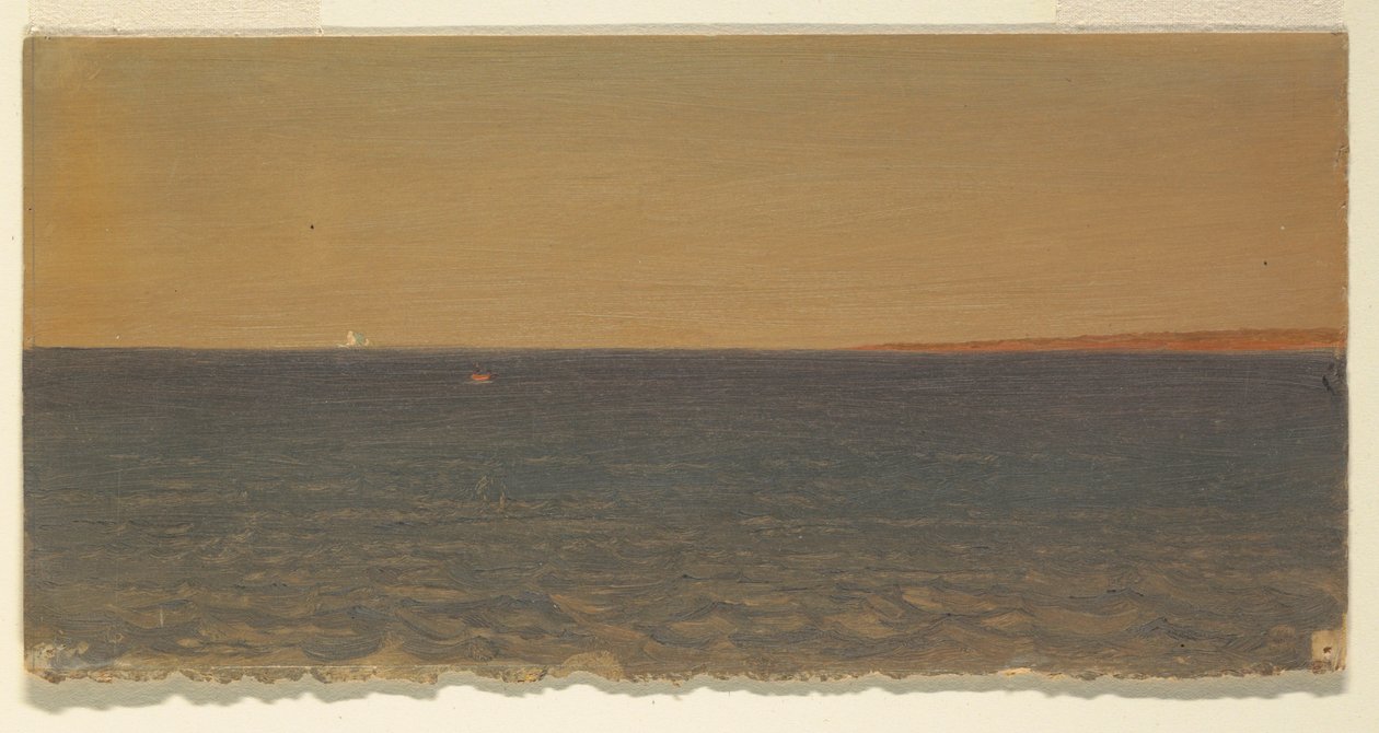 素描，《有冰山的海景》，1859 年 作者 弗雷德里克·埃德温·丘奇