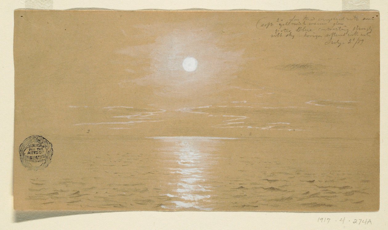 素描，海景，纽芬兰，1859 年 7 月 6 日，1859 年 作者 弗雷德里克·埃德温·丘奇