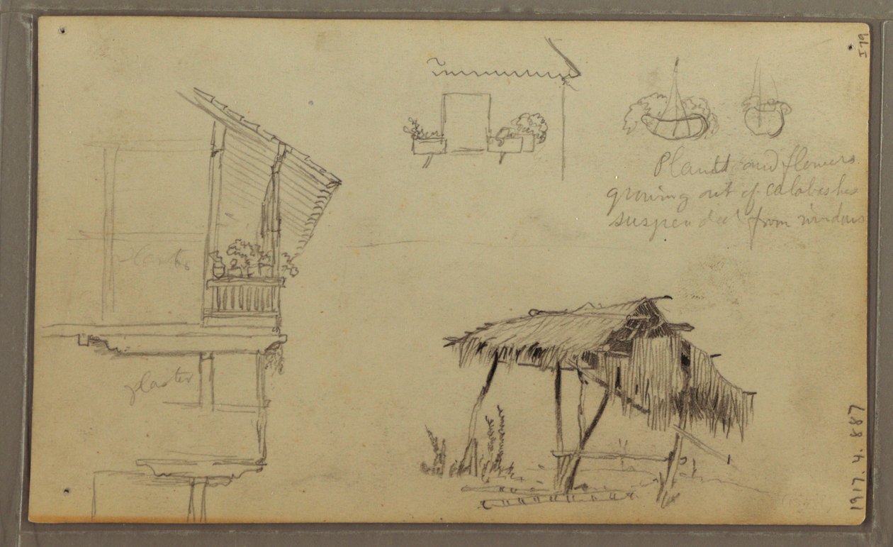 素描，厄瓜多尔或哥伦比亚；背面：素描，厄瓜多尔或哥伦比亚，1857 年 作者 弗雷德里克·埃德温·丘奇