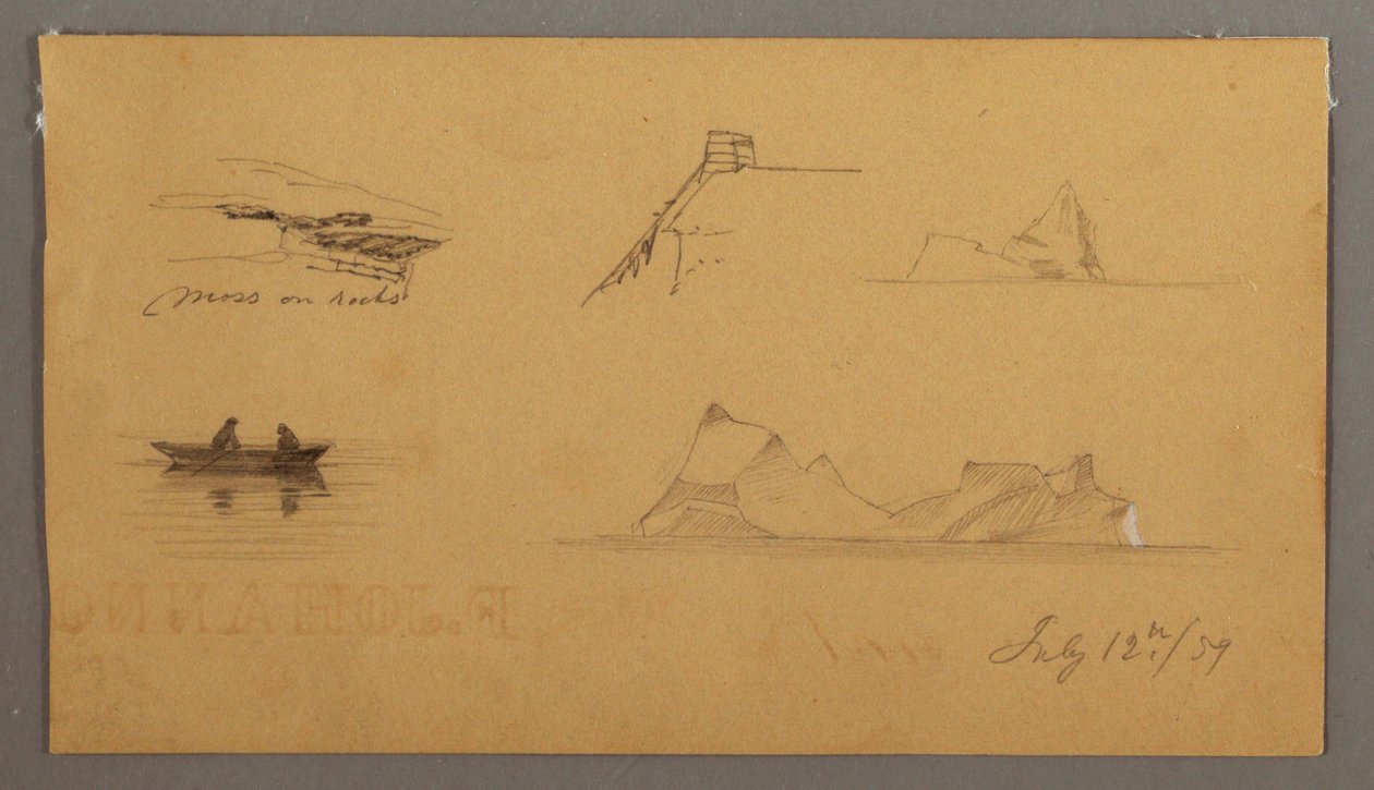 素描，拉布拉多素描，1859 年 7 月 12 日 作者 弗雷德里克·埃德温·丘奇